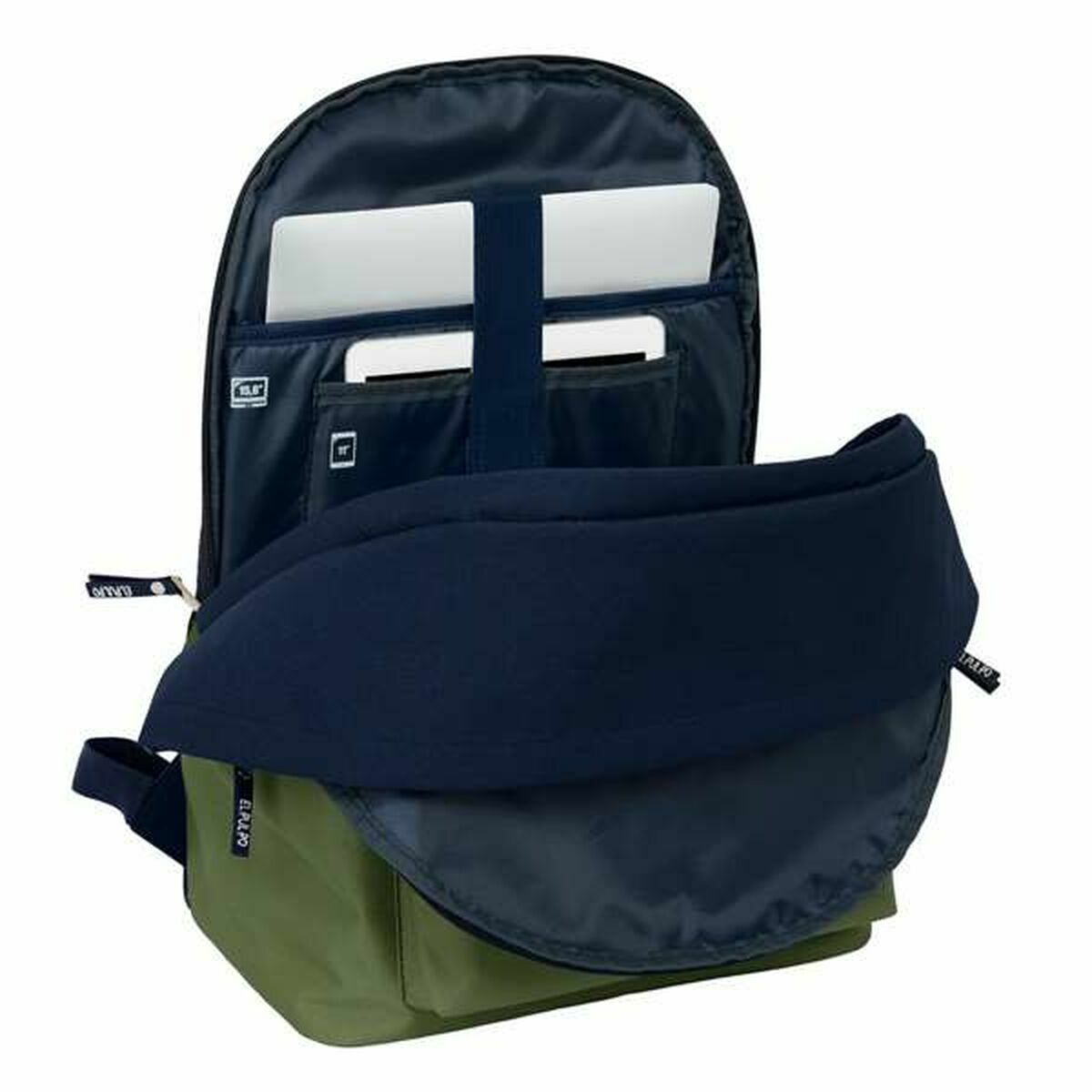Ghiozdan El Pulpo Bleumarin Kaki 31 x 44 x 18 cm - Birou și papetărie, Material școlar și educațional