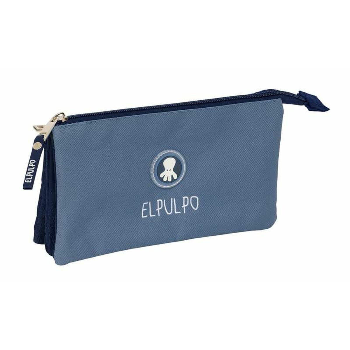 Penar triplu El Pulpo Albastru Bleumarin 22 x 12 x 3 cm - Birou și papetărie, Material școlar și educațional