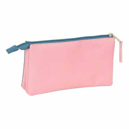 Penar triplu El Pulpo Albastru Roz 22 x 12 x 3 cm - Birou și papetărie, Material școlar și educațional