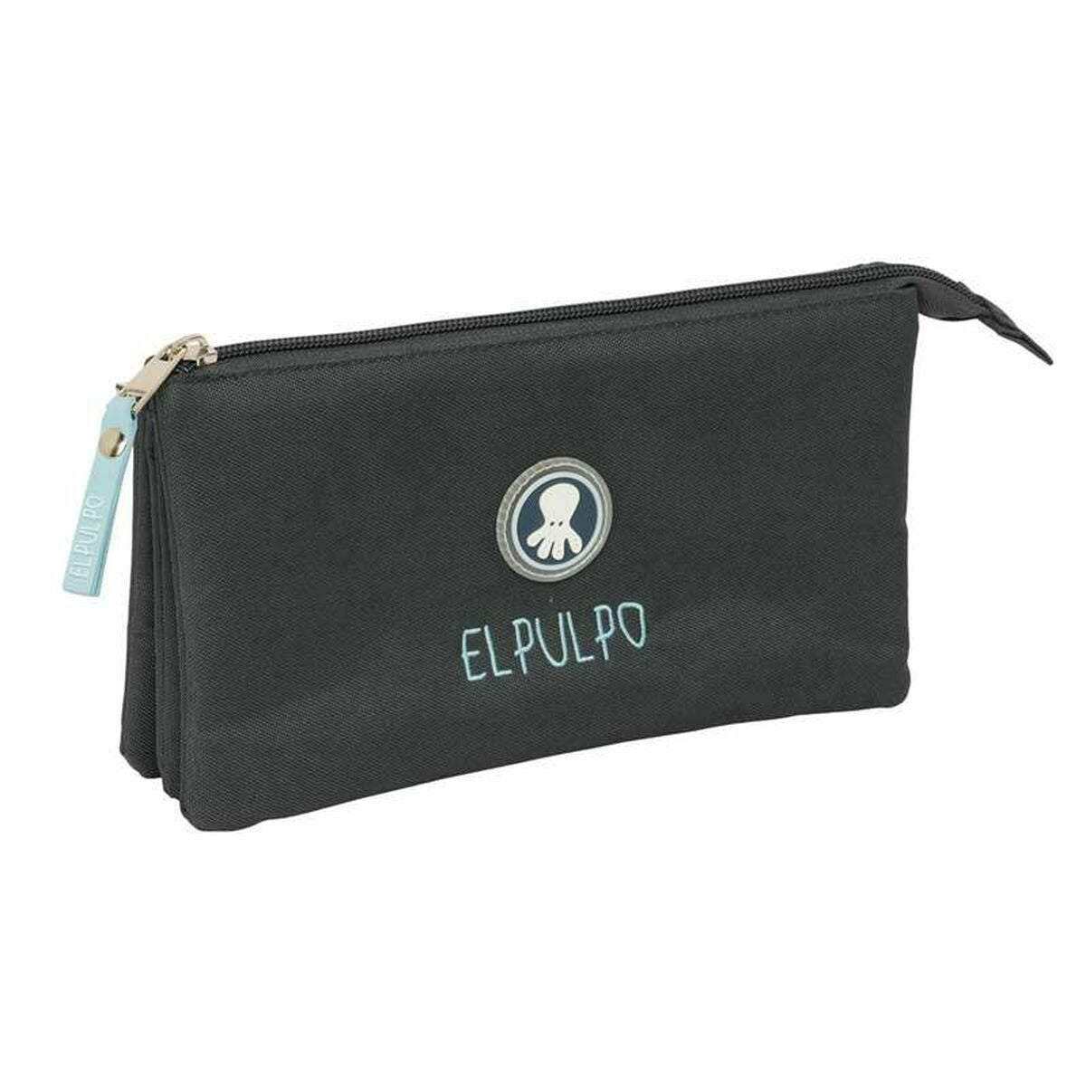 Penar triplu El Pulpo Gri 22 x 12 x 3 cm - Birou și papetărie, Material școlar și educațional