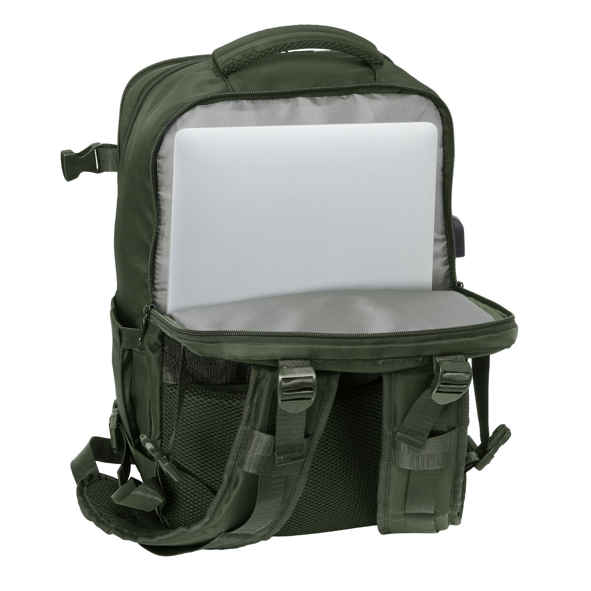 Ghiozdan Safta Verde Verde militar - Birou și papetărie, Material școlar și educațional