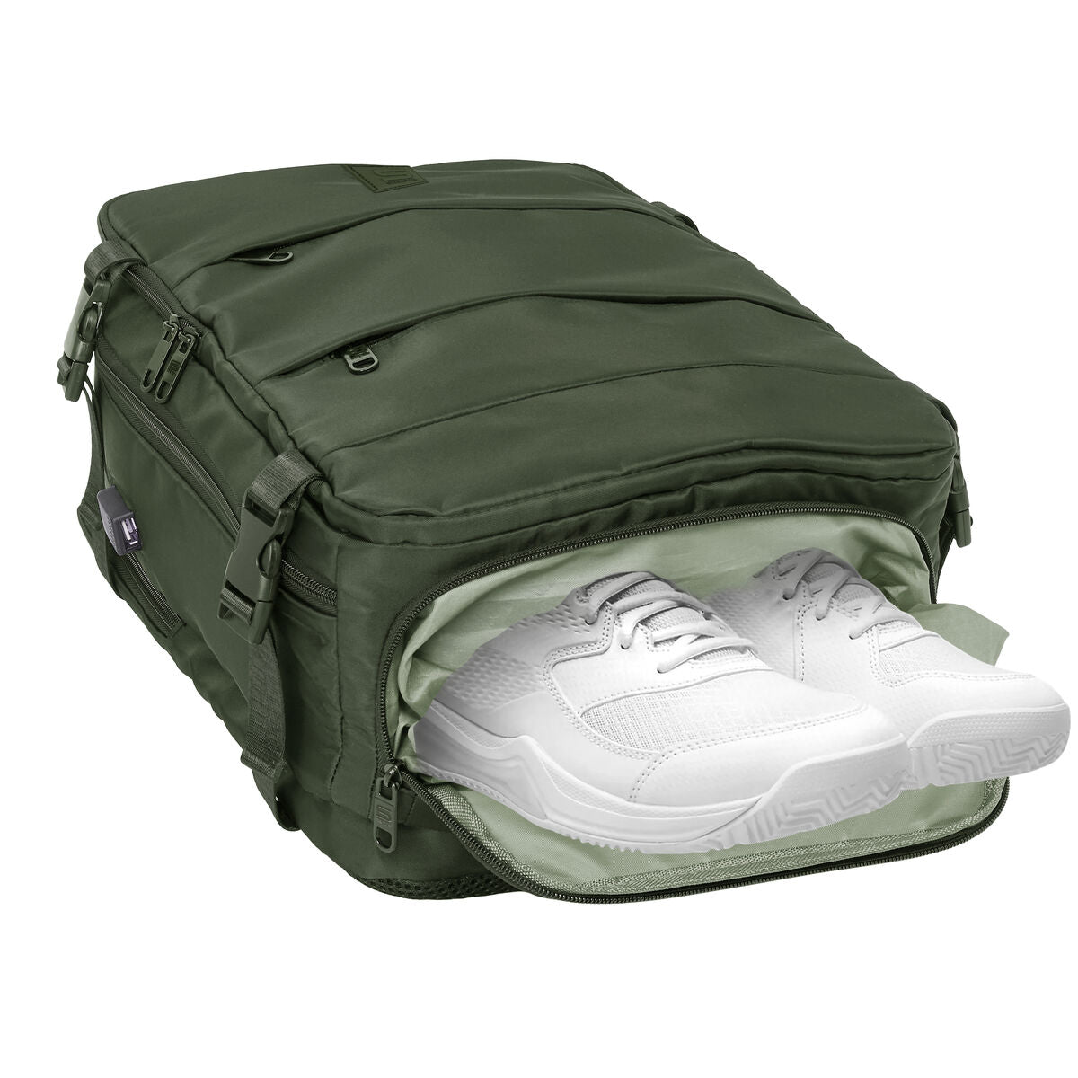 Ghiozdan Safta Verde Verde militar - Birou și papetărie, Material școlar și educațional