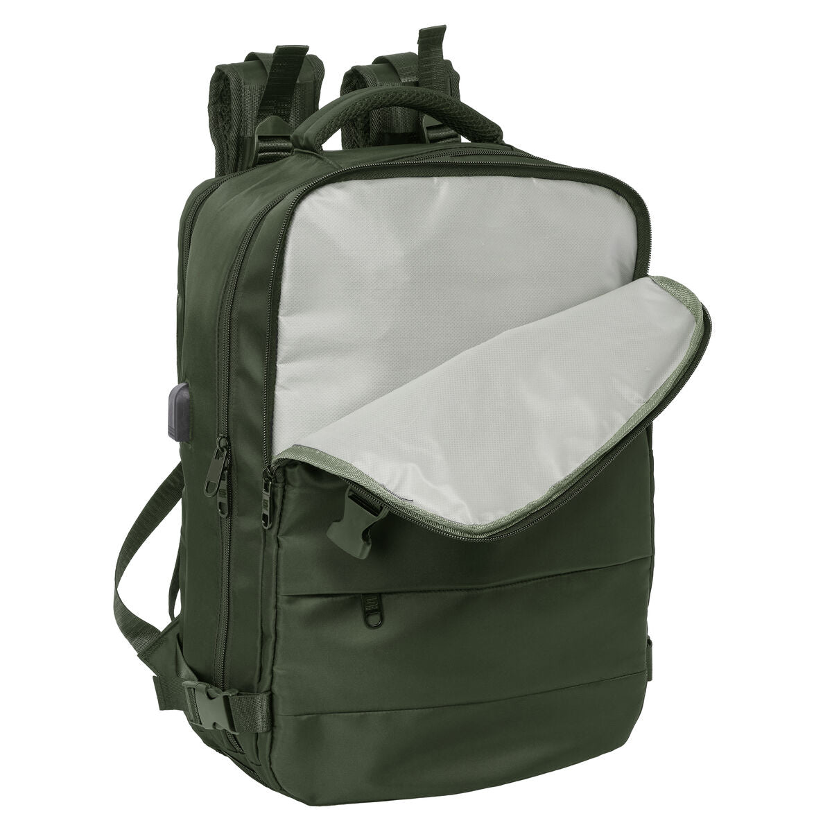 Ghiozdan Safta Verde Verde militar - Birou și papetărie, Material școlar și educațional
