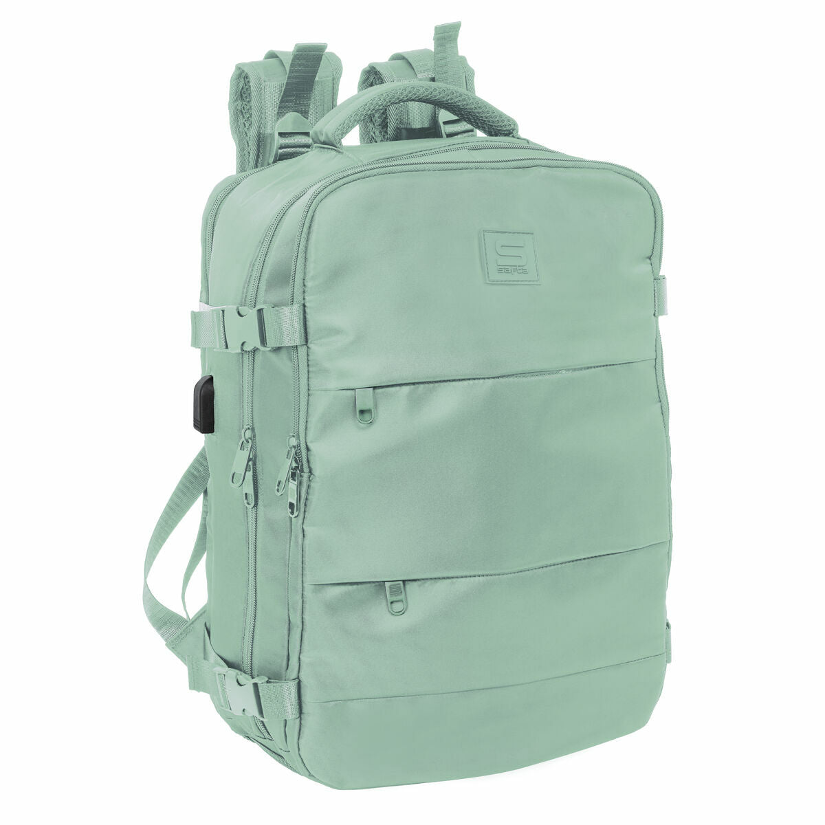Ghiozdan Safta Verde pastel Albastru - Birou și papetărie, Material școlar și educațional