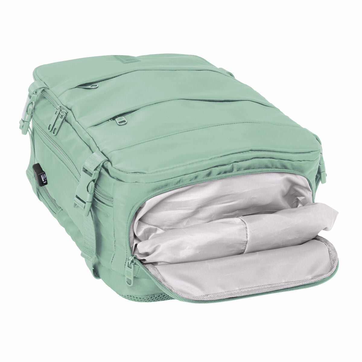 Ghiozdan Safta Verde pastel Albastru - Birou și papetărie, Material școlar și educațional
