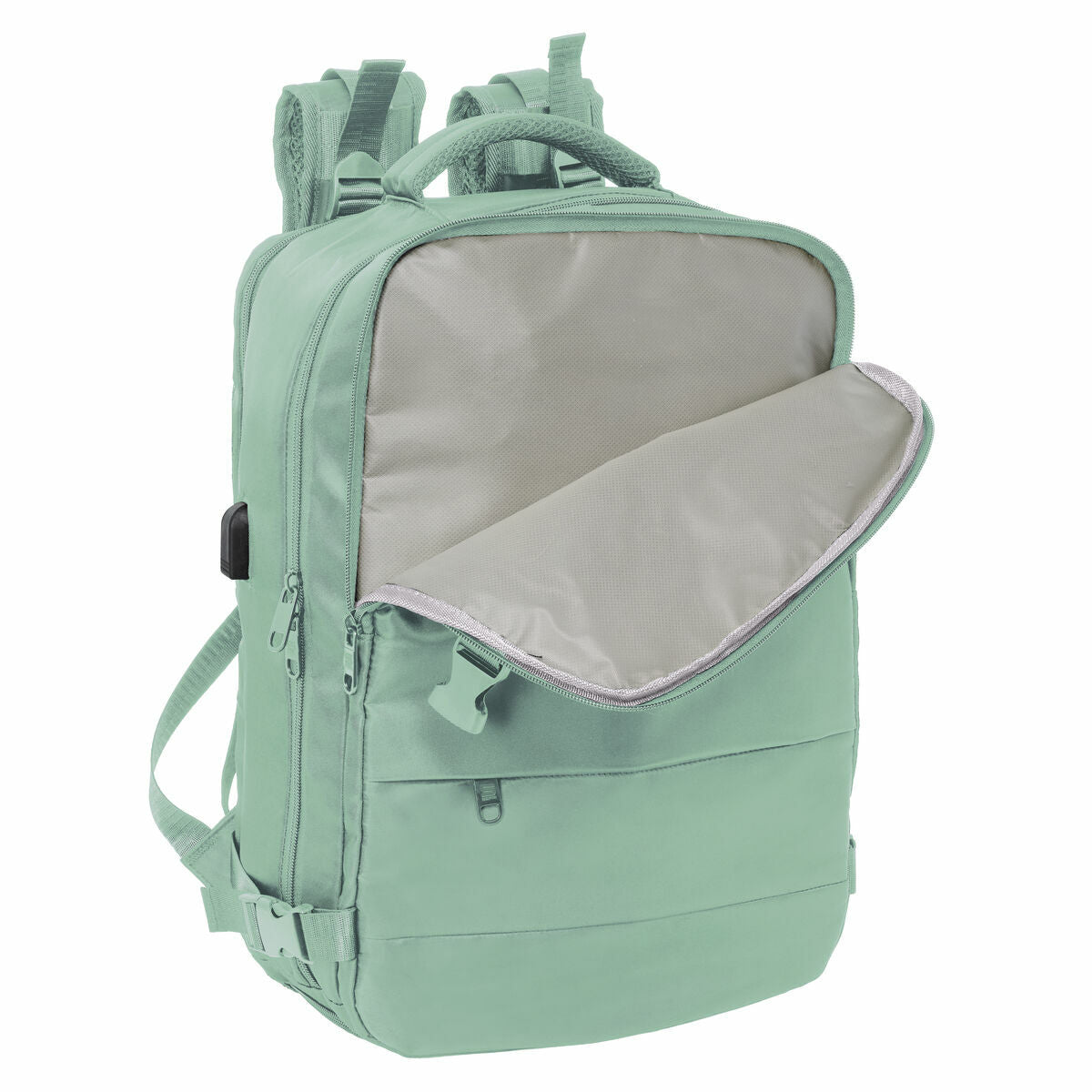 Ghiozdan Safta Verde pastel Albastru - Birou și papetărie, Material școlar și educațional