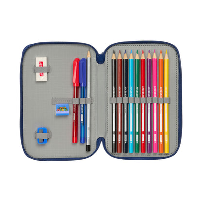 Geantă Universală Super Mario Mamma mia Roșu Bleumarin 12.5 x 19.5 x 4 cm 29 Piese - Birou și papetărie, Material școlar și educațional
