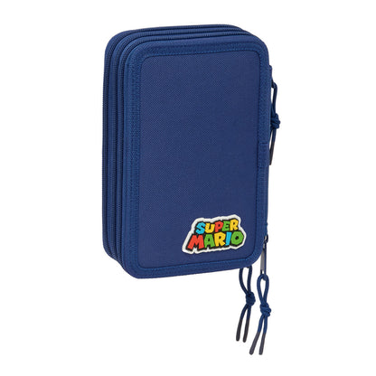 Geantă Universală Super Mario Mamma mia Roșu Bleumarin 12,5 x 19,5 x 5,5 cm 37 Piese - Birou și papetărie, Material școlar și educațional