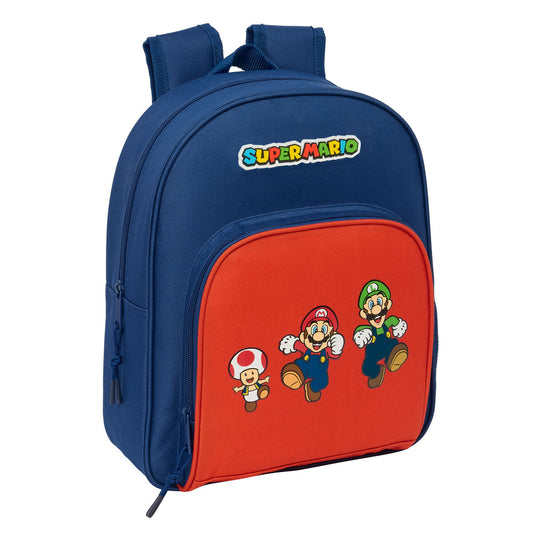 Ghiozdan Super Mario Mamma mia Roșu Bleumarin 28 x 34 x 10 cm - Birou și papetărie, Material școlar și educațional