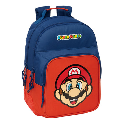 Ghiozdan Super Mario Mamma mia Roșu Bleumarin 32 x 42 x 15 cm - Birou și papetărie, Material școlar și educațional