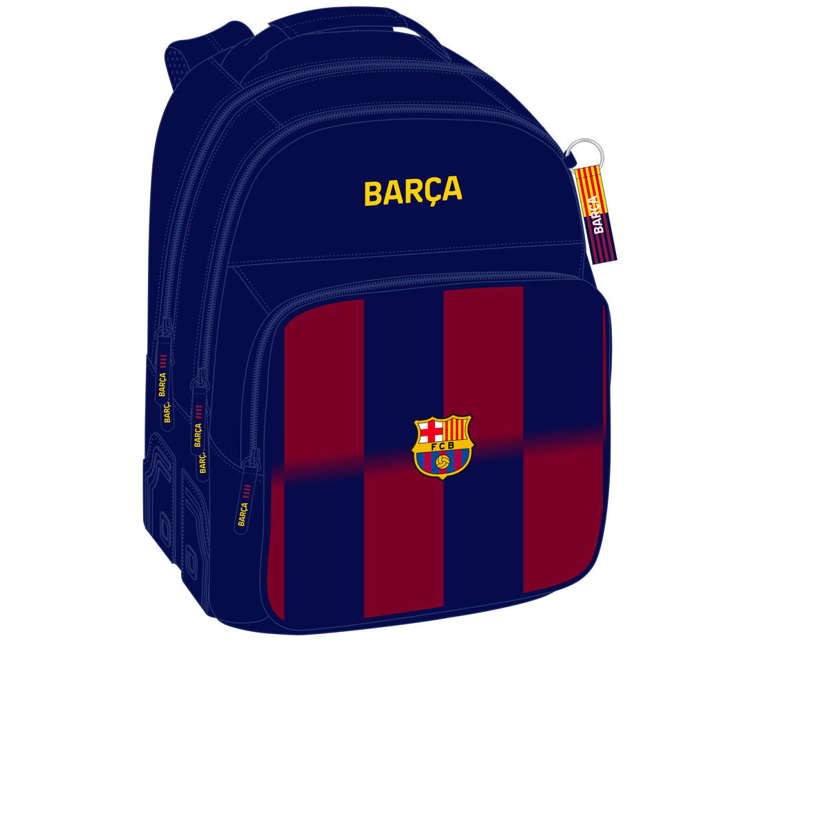 Ghiozdan F.C. Barcelona Albastru Castaniu 32 x 42 x 15 cm - Birou și papetărie, Material școlar și educațional