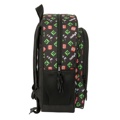 Ghiozdan Minecraft Negru 32 x 38 x 12 cm - Birou și papetărie, Material școlar și educațional
