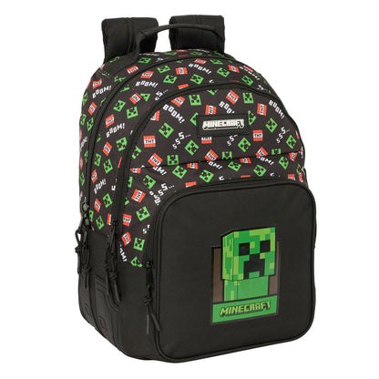 Ghiozdan Minecraft Negru 32 x 42 x 15 cm - Birou și papetărie, Material școlar și educațional