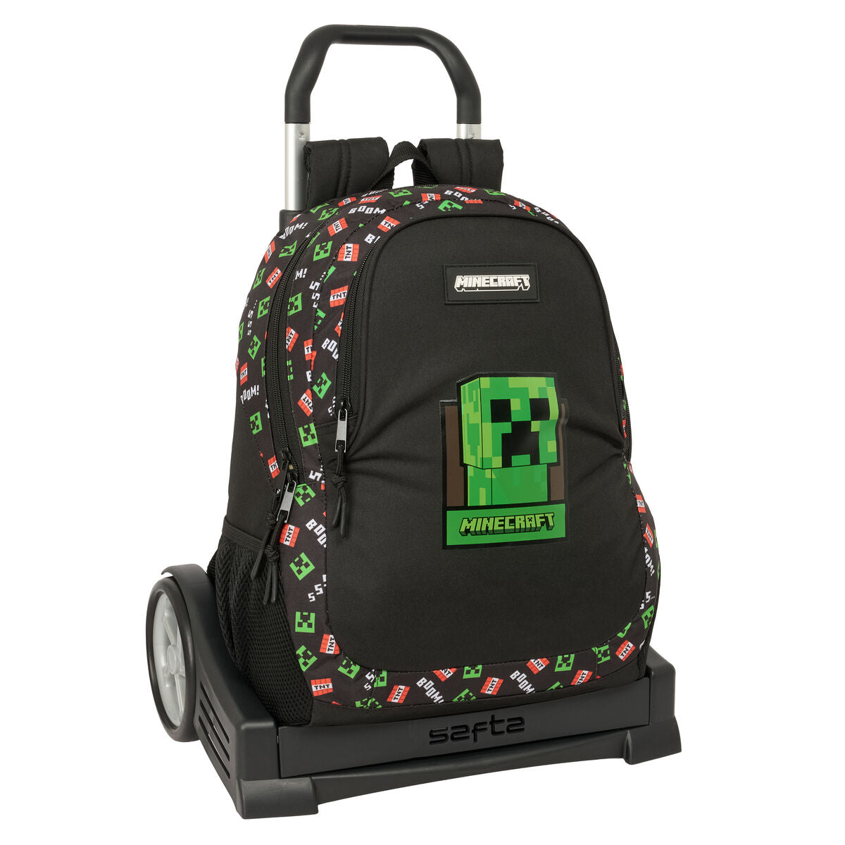 Ghiozdan cu Roți Minecraft Negru 32 x 44 x 16 cm - Birou și papetărie, Material școlar și educațional