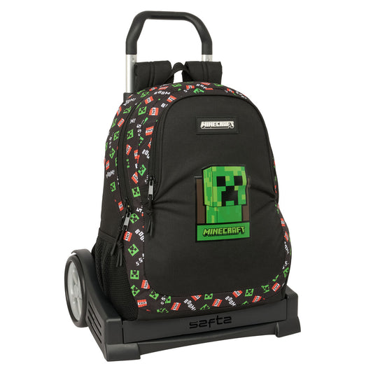 Ghiozdan cu Roți Minecraft Negru 32 x 44 x 16 cm - Birou și papetărie, Material școlar și educațional