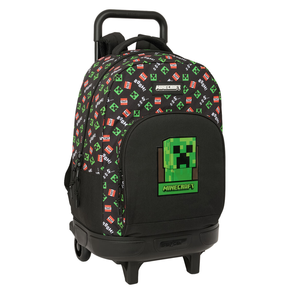 Ghiozdan cu Roți Minecraft Negru 33 x 45 x 22 cm - Birou și papetărie, Material școlar și educațional