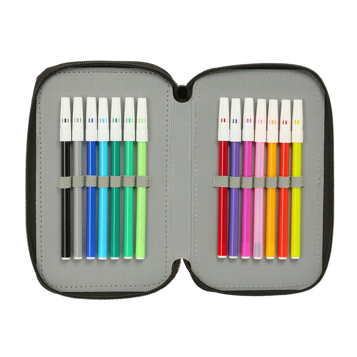 Geantă Universală Naruto Negru 12,5 x 19,5 x 5,5 cm 37 Piese - Birou și papetărie, Material școlar și educațional