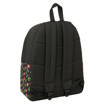 Ghiozdan Minecraft Negru 33 x 42 x 15 cm - Birou și papetărie, Material școlar și educațional