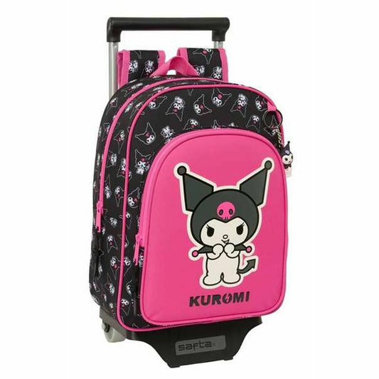 Ghiozdan cu Roți Kuromi Negru Fucsia 26 x 11 x 67 cm 26 x 34 x 11 cm - Birou și papetărie, Material școlar și educațional