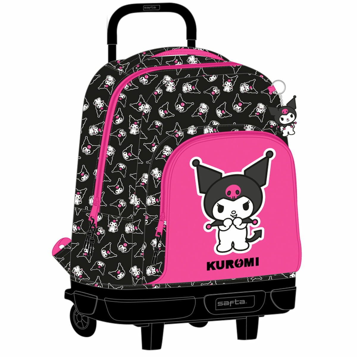 Ghiozdan Kuromi Negru Fucsia 33 x 45 x 22 cm - Birou și papetărie, Material școlar și educațional