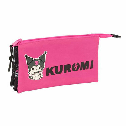 Penar triplu Kuromi Negru Fucsia 22 x 12 x 3 cm - Birou și papetărie, Material școlar și educațional