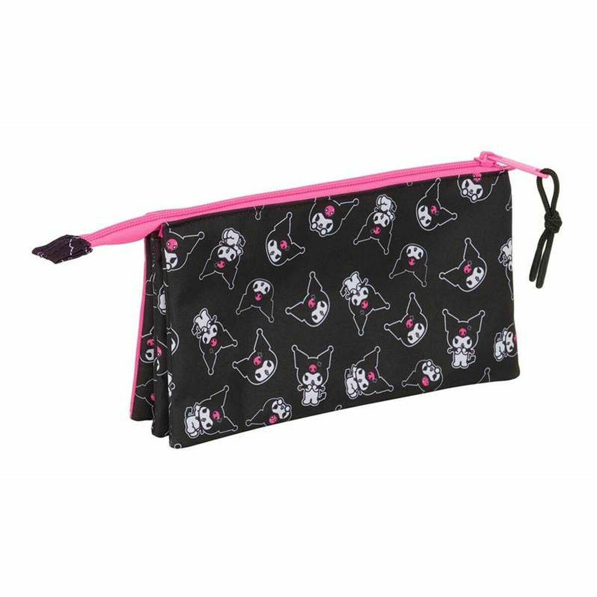 Penar triplu Kuromi Negru Fucsia 22 x 12 x 3 cm - Birou și papetărie, Material școlar și educațional