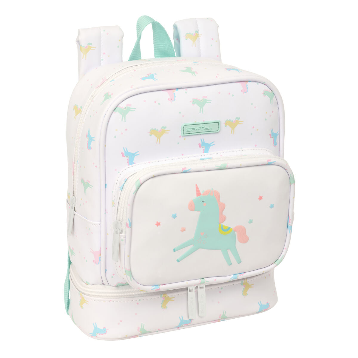 Ghiozdan Safta Unicornio Bej 22 x 27 x 10 cm - Birou și papetărie, Material școlar și educațional