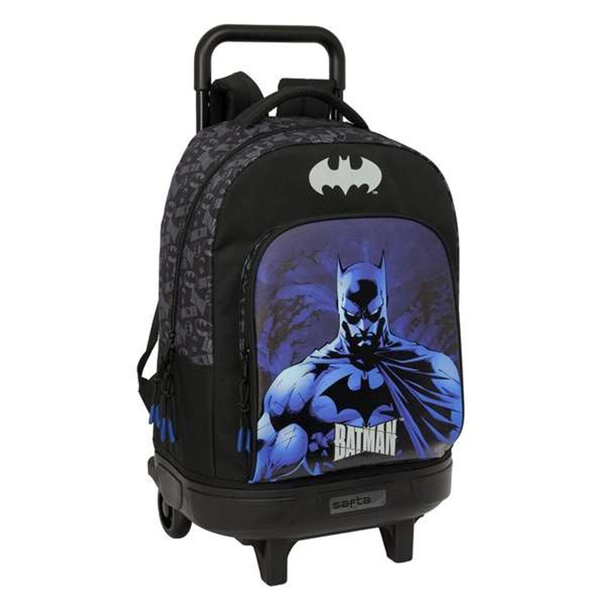 Ghiozdan cu Roți Batman Negru 33 x 45 x 22 cm - Birou și papetărie, Material școlar și educațional