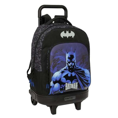 Ghiozdan cu Roți Batman Negru 33 x 45 x 22 cm - Birou și papetărie, Material școlar și educațional
