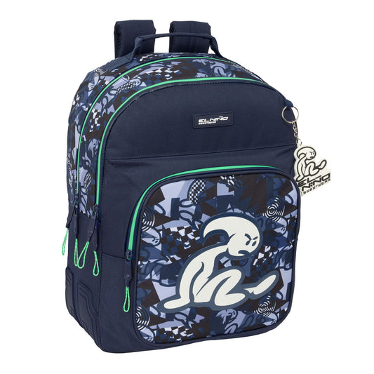 Ghiozdan El Niño Navy Bleumarin 32 x 42 x 15 cm - Birou și papetărie, Material școlar și educațional