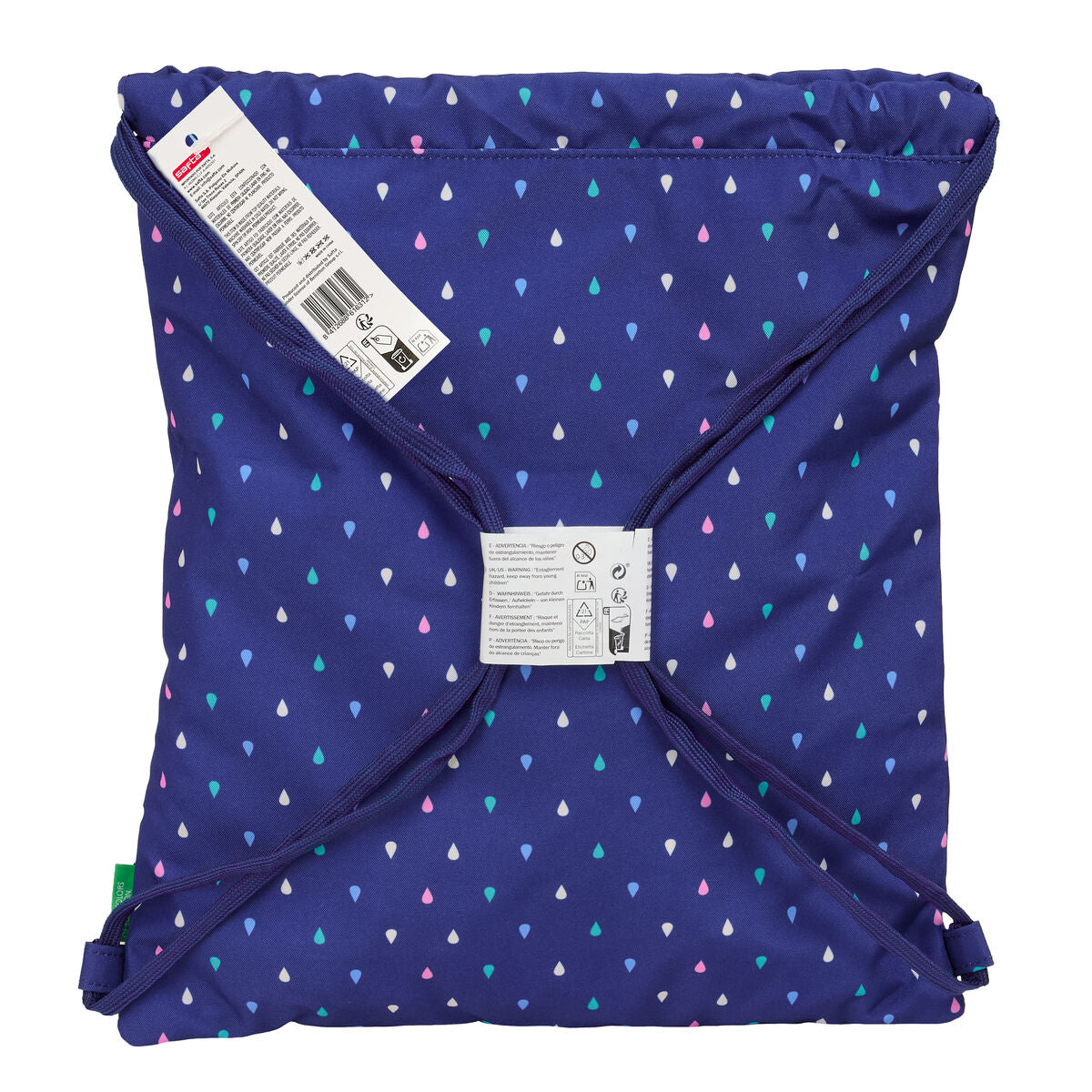 Geantă Rucsac cu Bretele Benetton Drop Multicolor 35 x 40 x 1 cm - Birou și papetărie, Material școlar și educațional