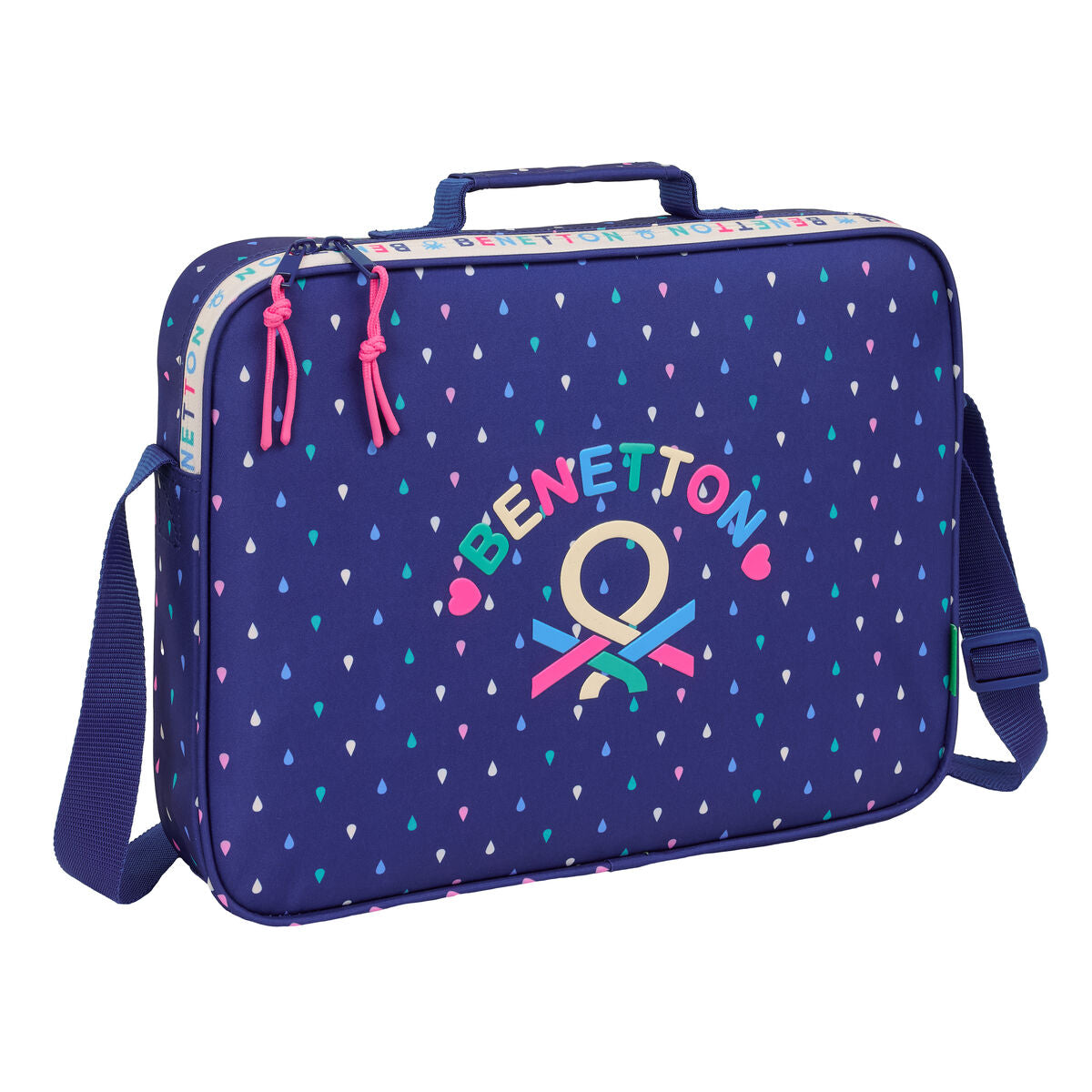 Ghiozdan Benetton Drop Multicolor 38 x 28 x 6 cm - Birou și papetărie, Material școlar și educațional
