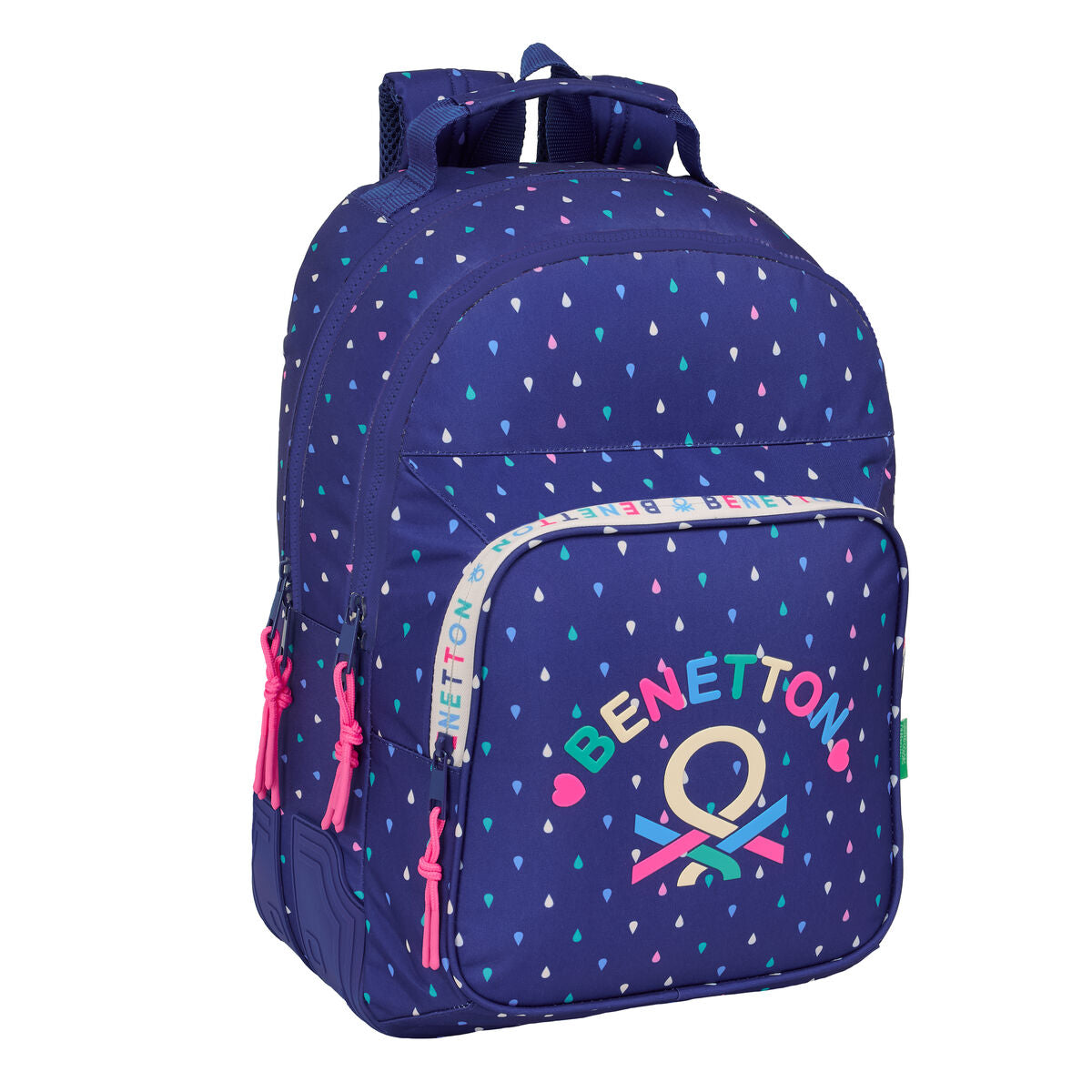 Ghiozdan Benetton Drop Multicolor 32 x 42 x 15 cm - Birou și papetărie, Material școlar și educațional