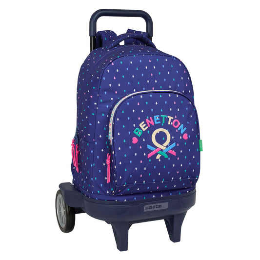 Ghiozdan Benetton Drop Multicolor 33 x 45 x 22 cm - Birou și papetărie, Material școlar și educațional