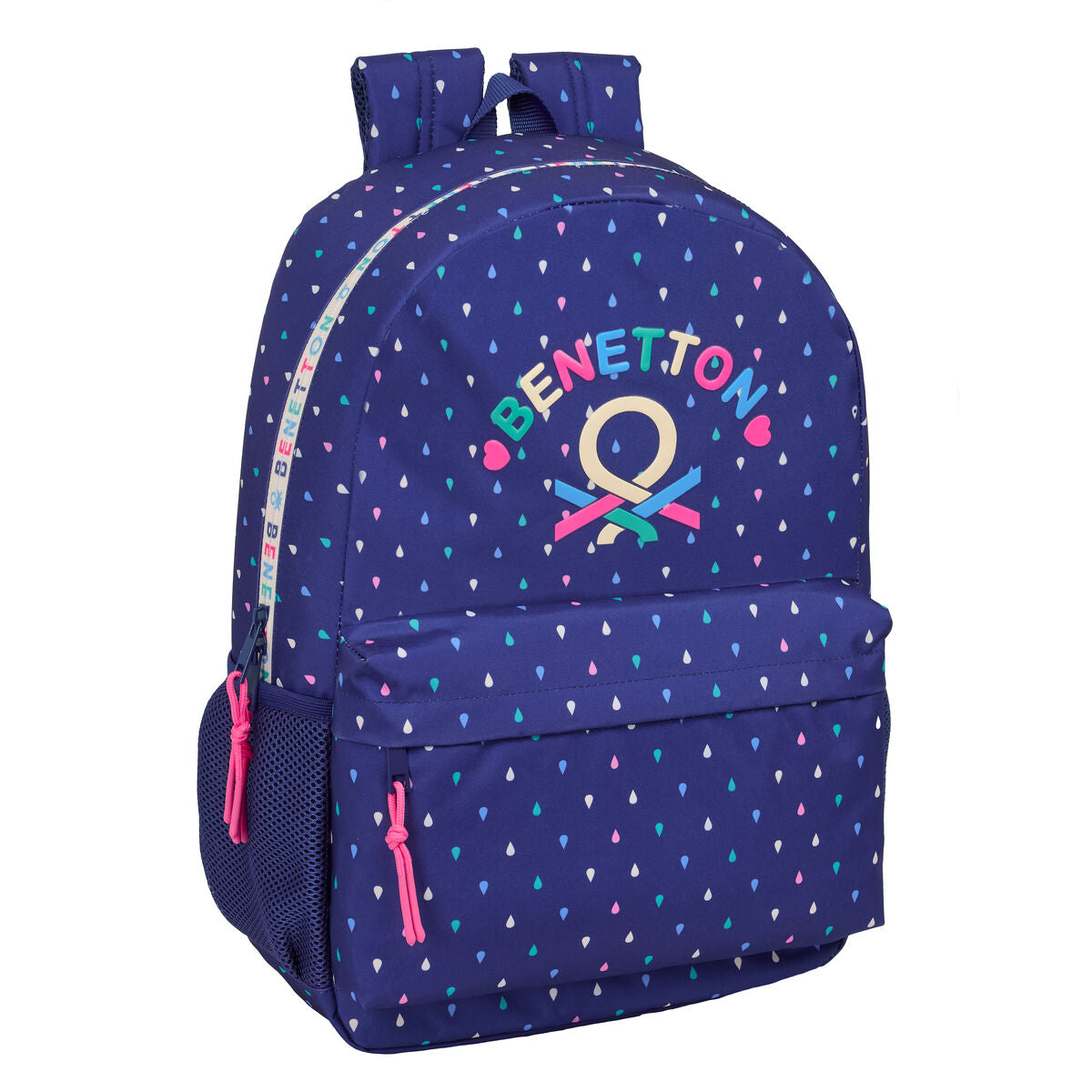 Ghiozdan Benetton Drop Multicolor 30 x 46 x 14 cm - Birou și papetărie, Material școlar și educațional