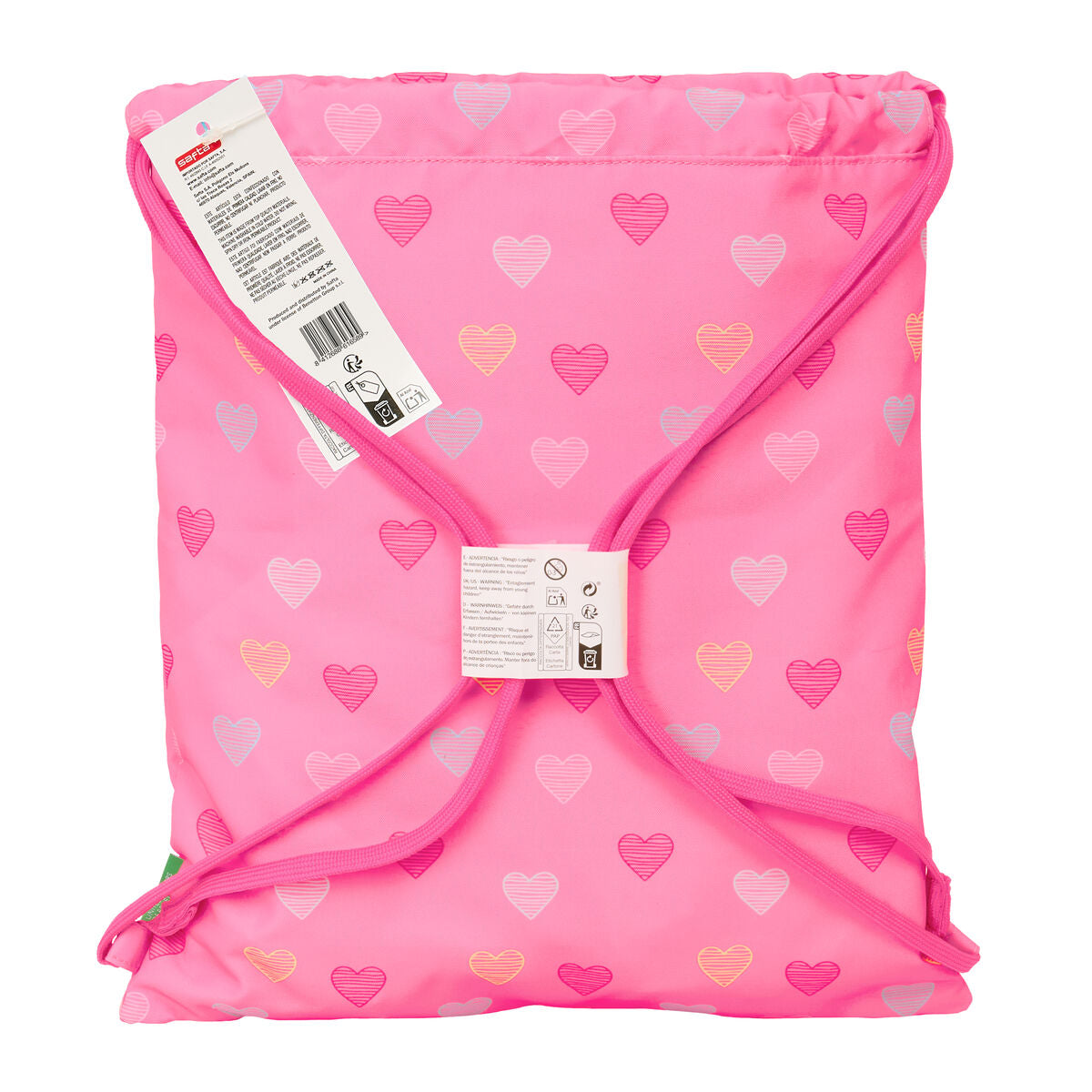 Geantă Rucsac cu Bretele Benetton Heart Roz 35 x 40 x 1 cm - Birou și papetărie, Material școlar și educațional