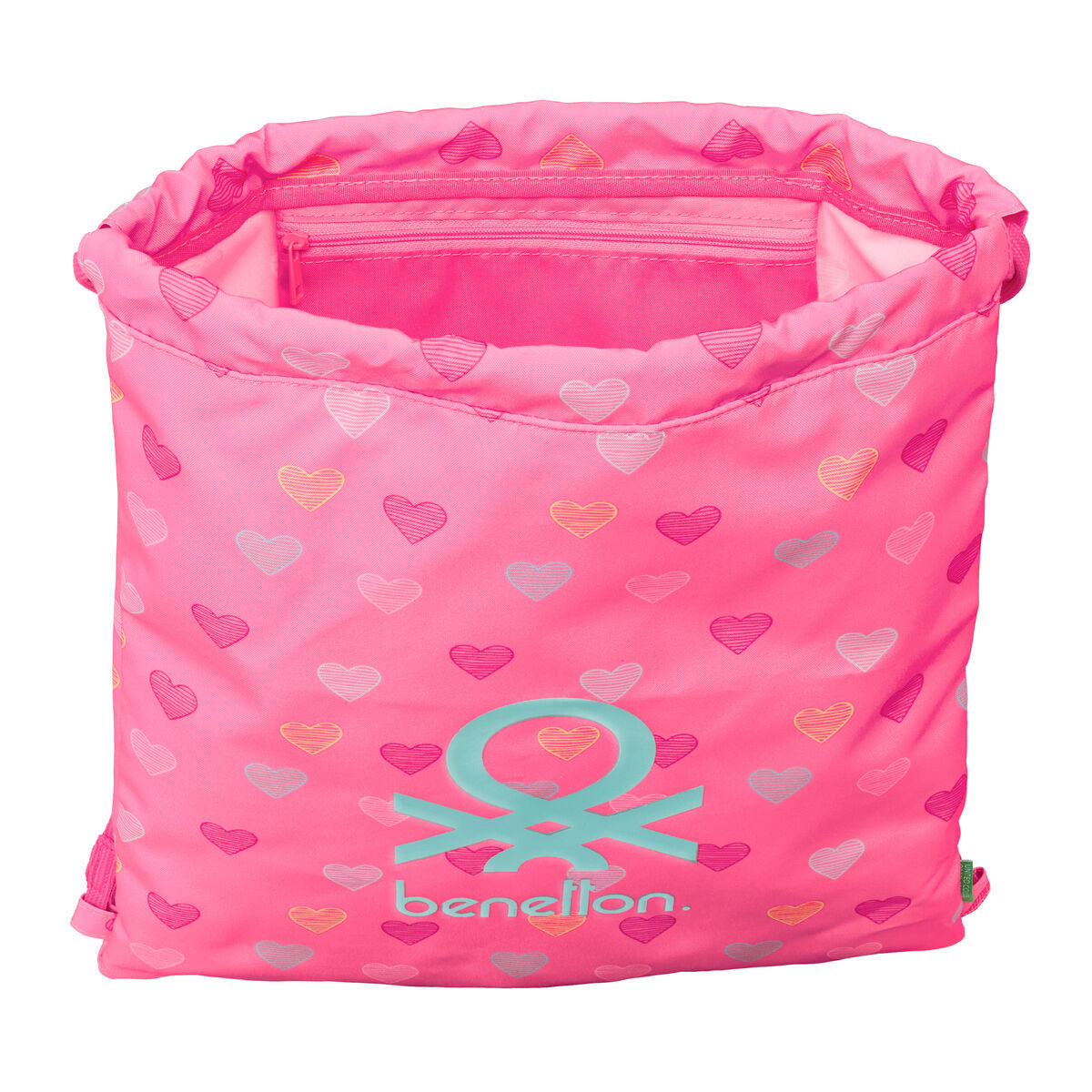 Geantă Rucsac cu Bretele Benetton Heart Roz 35 x 40 x 1 cm - Birou și papetărie, Material școlar și educațional