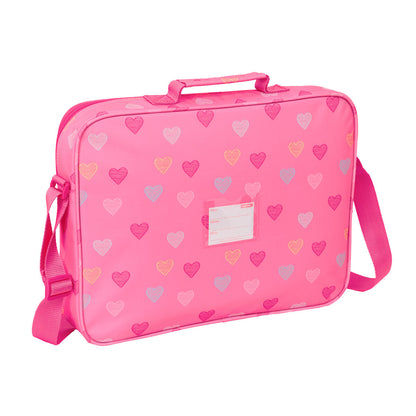 Ghiozdan Benetton Heart Roz 38 x 28 x 6 cm - Birou și papetărie, Material școlar și educațional