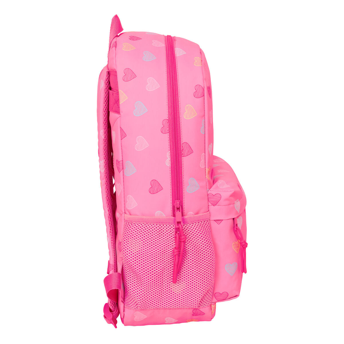 Ghiozdan Benetton Heart Roz 30 x 46 x 14 cm - Birou și papetărie, Material școlar și educațional