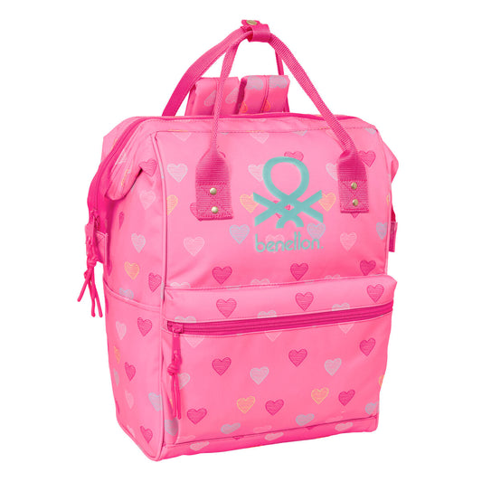 Ghiozdan Benetton benetton Roz 27 x 40 x 19 cm - Birou și papetărie, Material școlar și educațional