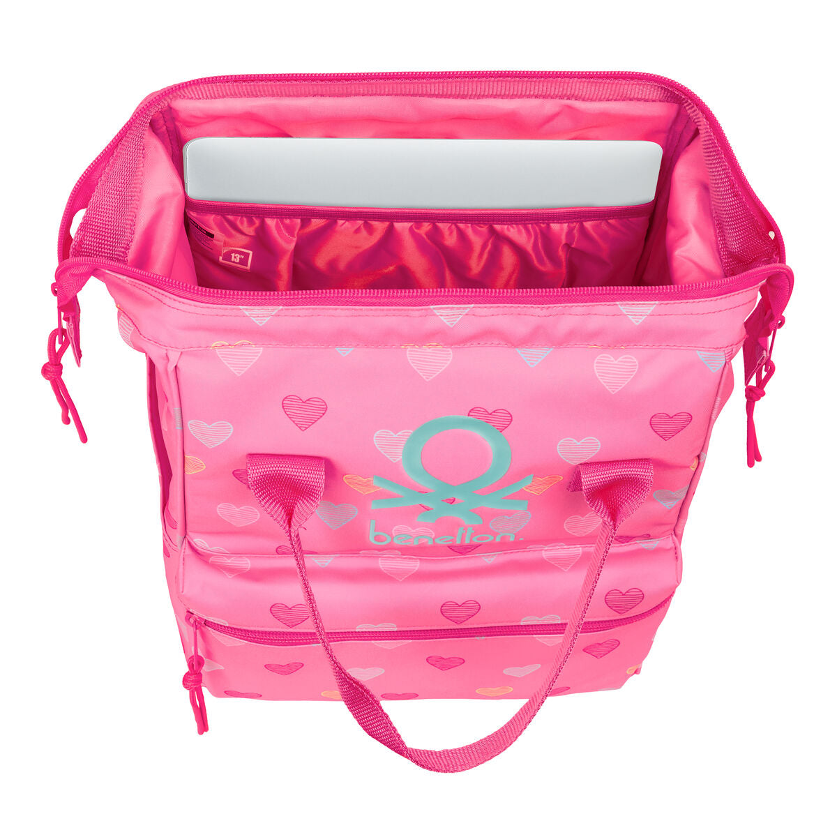 Ghiozdan Benetton benetton Roz 27 x 40 x 19 cm - Birou și papetărie, Material școlar și educațional