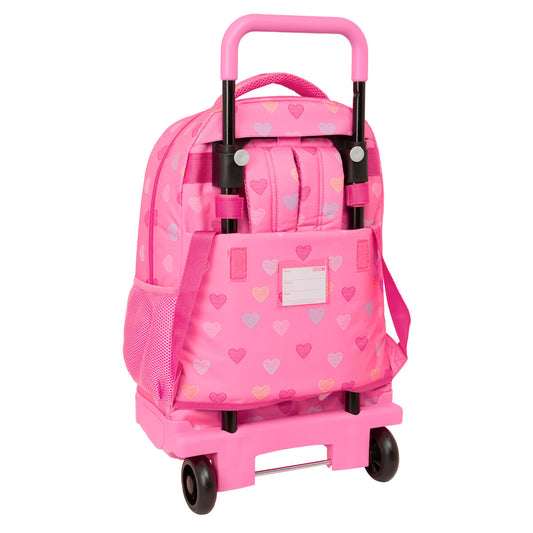 Ghiozdan Benetton Heart Roz 33 x 45 x 22 cm - Birou și papetărie, Material școlar și educațional