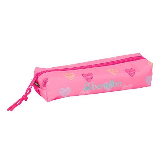 Geantă Universală Benetton Heart Roz 22 x 4 x 7 cm - Birou și papetărie, Material școlar și educațional