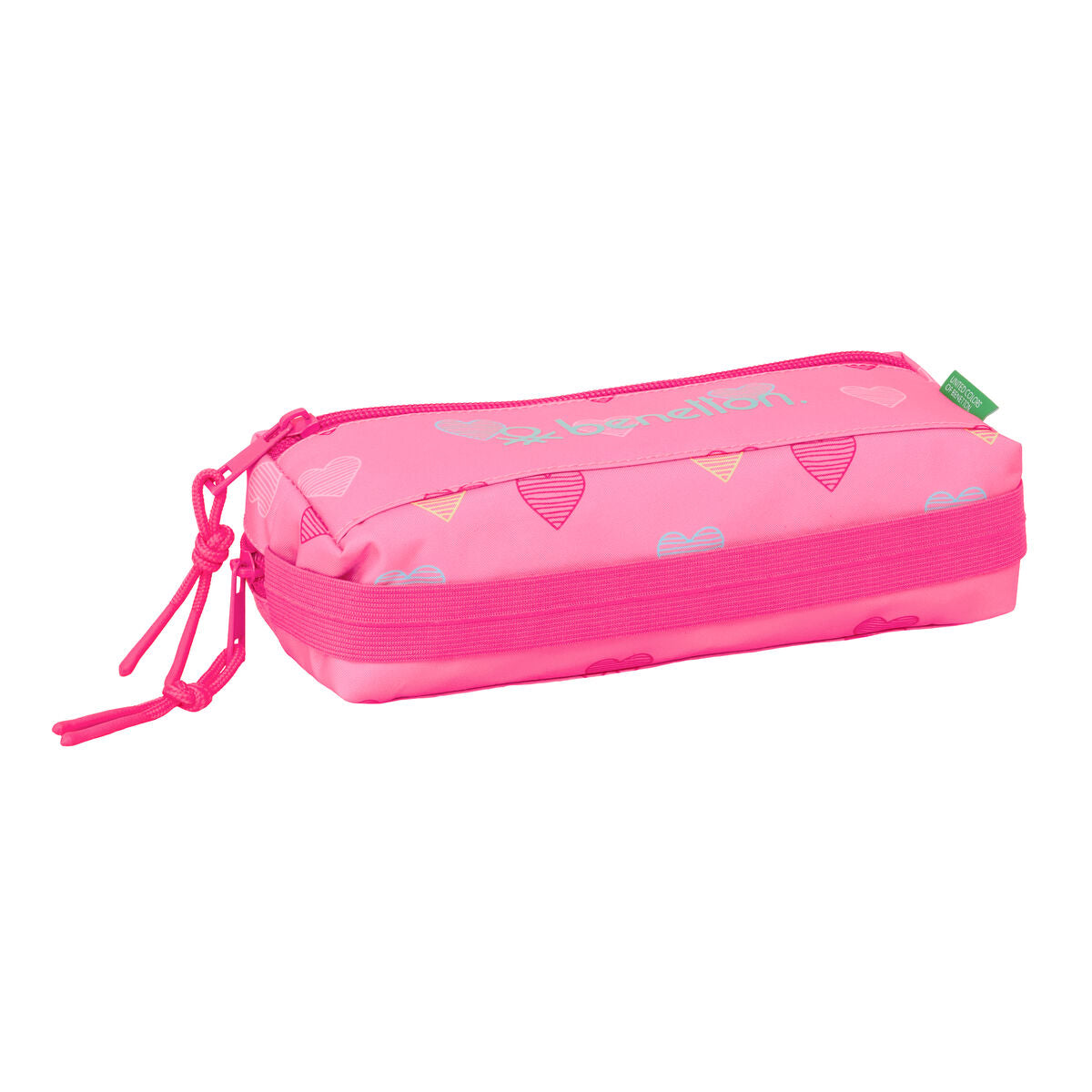 Geantă Universală Benetton Heart Roz 22 x 8,5 x 6 cm - Birou și papetărie, Material școlar și educațional