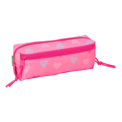 Geantă Universală Benetton Heart Roz 22 x 8,5 x 6 cm - Birou și papetărie, Material școlar și educațional