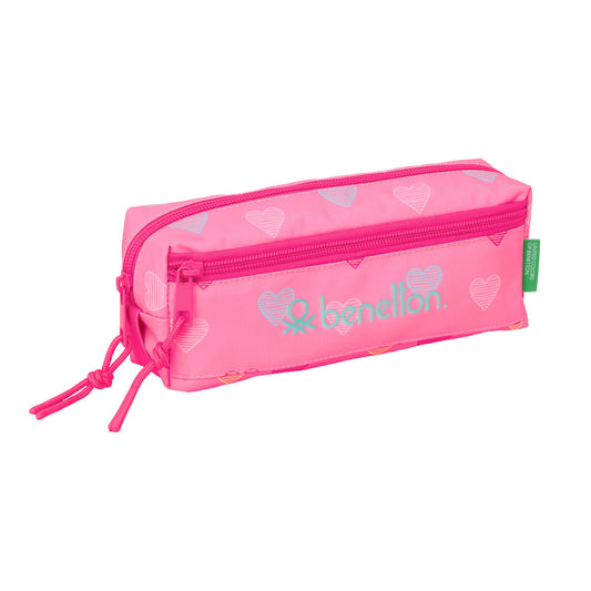 Geantă Universală Benetton Heart Roz 22 x 8,5 x 6 cm - Birou și papetărie, Material școlar și educațional