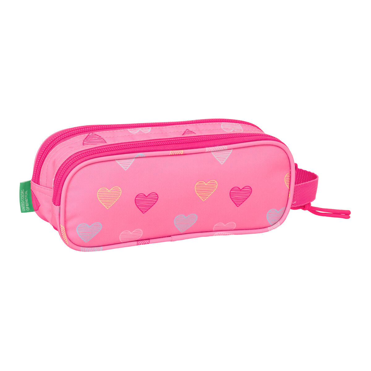 Geantă Universală Benetton Heart Roz 21 x 8 x 6 cm - Birou și papetărie, Material școlar și educațional