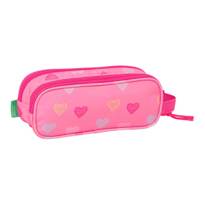 Geantă Universală Benetton Heart Roz 21 x 8 x 6 cm - Birou și papetărie, Material școlar și educațional