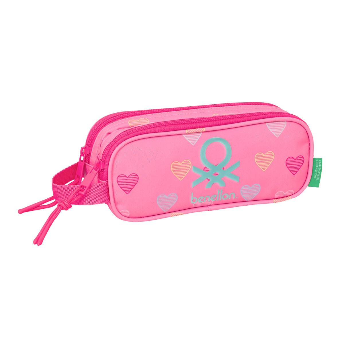 Geantă Universală Benetton Heart Roz 21 x 8 x 6 cm - Birou și papetărie, Material școlar și educațional