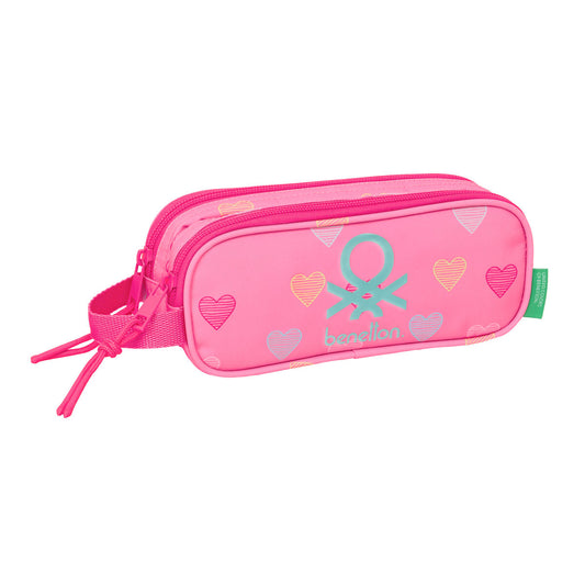 Geantă Universală Benetton Heart Roz 21 x 8 x 6 cm - Birou și papetărie, Material școlar și educațional